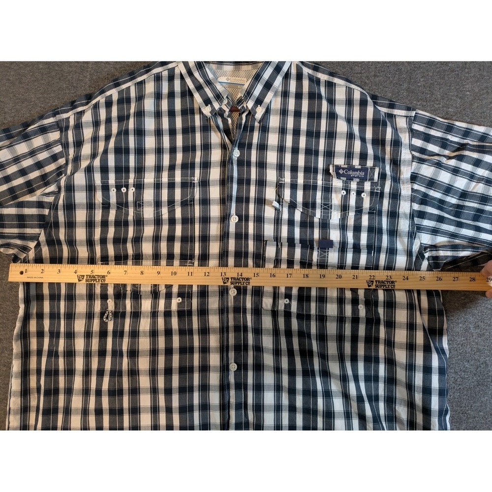 Columbia Shirt Mens XL Super Bonehead PFG Vented Fishing Button Up Short Sleeve - Picture 3 of 12